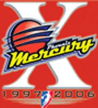 Phoenix Mercury 2006 Anniversary Logo iron on transfers for clothing